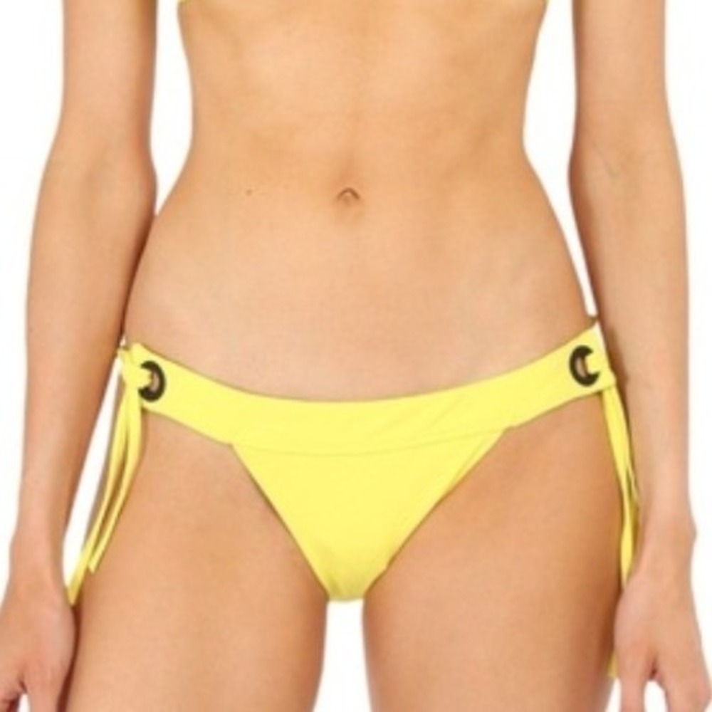 Proenza Schouler Yellow Grommet Side Tie Bikini Bottom Size Small NWT